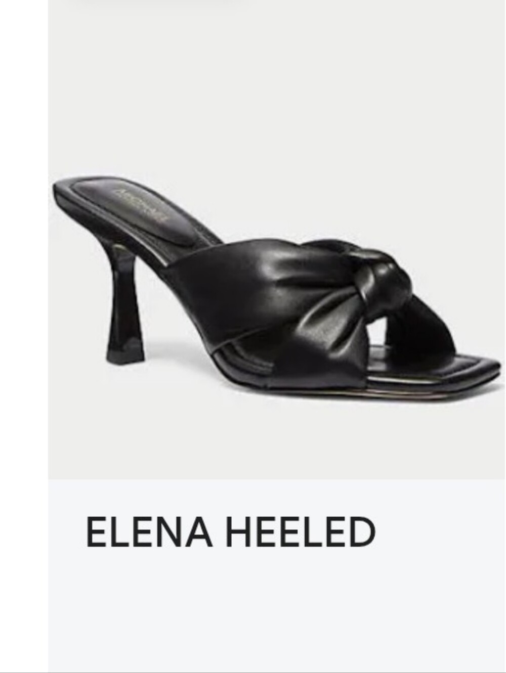 Michael Kors Elena Heeled Leather Sandal Black Sz 10 NIB